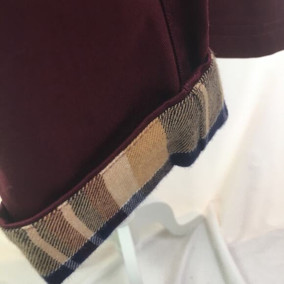 Denim&Co hi lo snap button Jacket wine burgundy XS - Picture 8 of 16